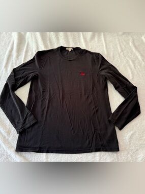 Burberry Brit Black Long Sleeve EKD red logo T-shirt M